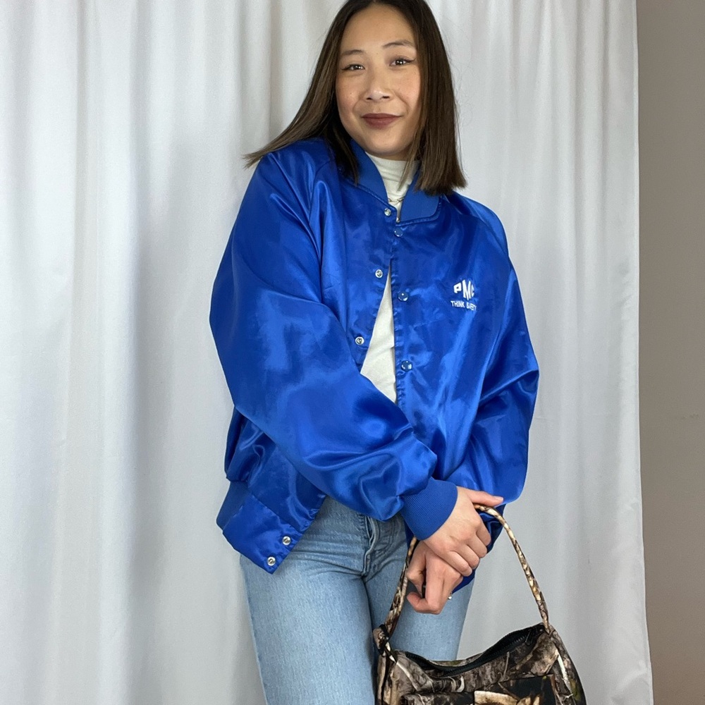Blue Satin Women's Jacket